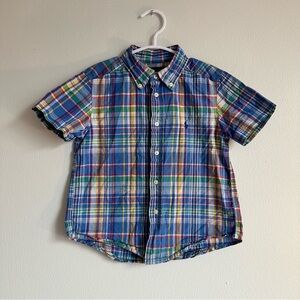 Ralph Lauren Colorful Checkered Shirt Kids Size 4/4T
